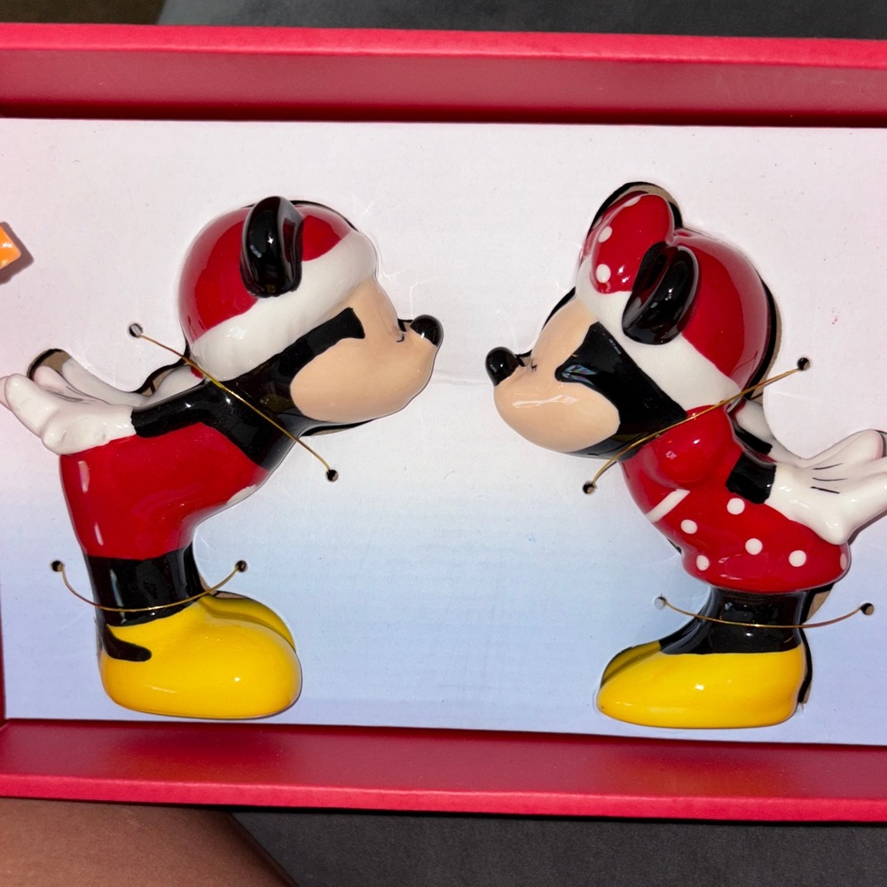 Disney Festive Mickey and Minnie salt and pepper shakers - Red, Black, Yellow